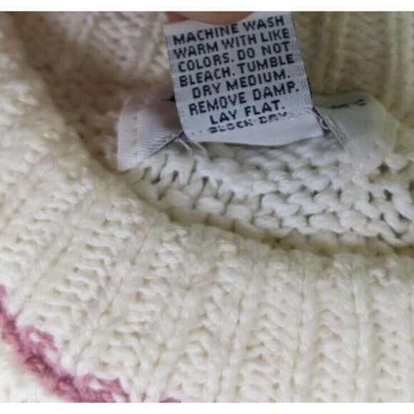 Private Club Vintage Men's Sweater White Striped Crew Neck Pullover Size XL - Picture 10 of 12